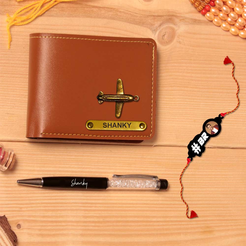 Men's Wallet with Keychain & Pen - Perfect Raksha Bandhan Gift for Brothers