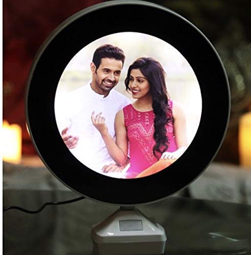 Skylark Round Magic Mirror Photo Frame | Ideal Gift for Couples & Special Occasions