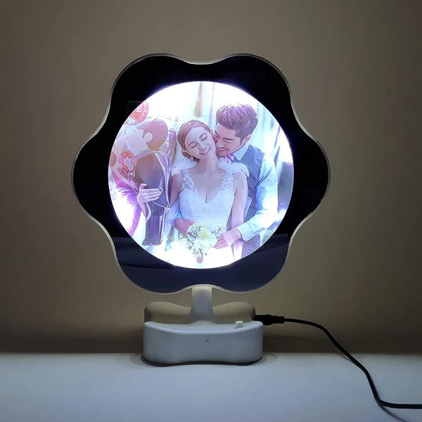 Personalized Magic Mirror Flower Shape with LED Light & Photo