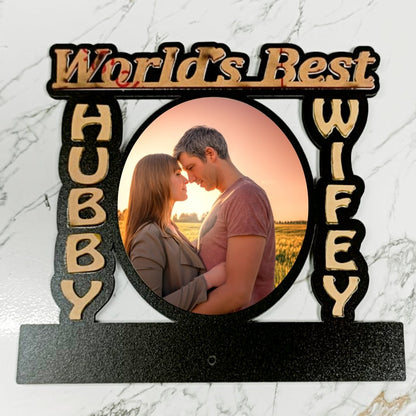 Personalized Sublimation Photo Frames for Husband & Wife – Unique Gift for Couples