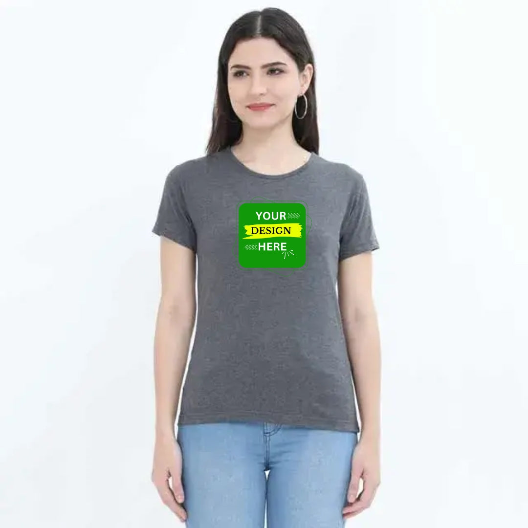 Custom Printed Women's T-Shirts - Personalized White Tees