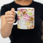 Elegant Flower Pattern Tea Cup Design | Delicate Floral Art for a Charming Sip