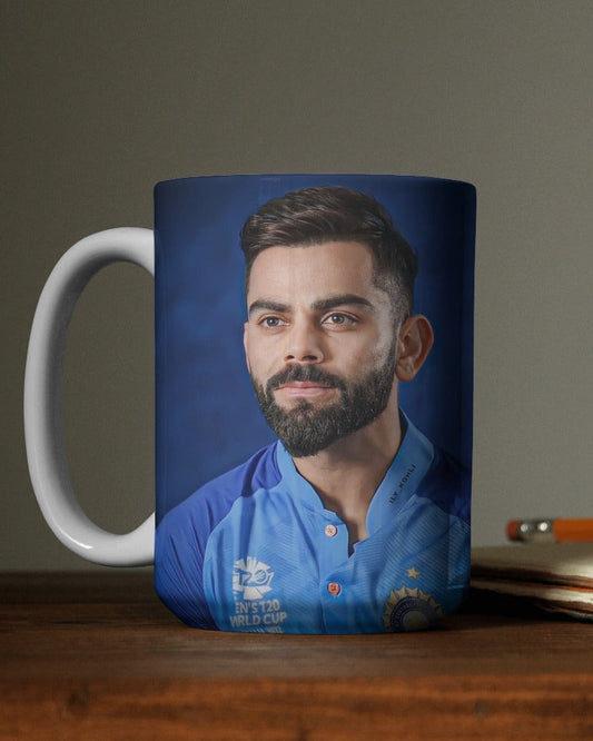 Virat Kohli Coffee Mug - Celebrate Cricket with a Star Player Design