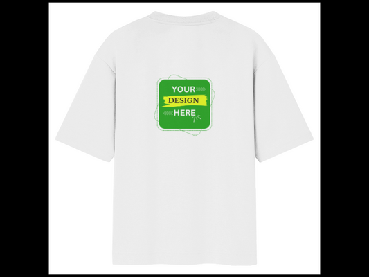 Custom Printed Oversized Cotton T-Shirt with Collar – Personalized Comfort