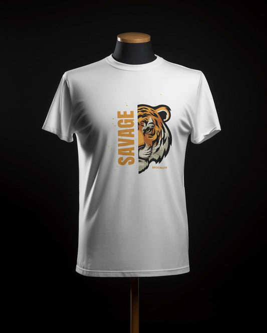 Savage Tiger T-Shirt for Men - Bold and Fierce Graphic Tee