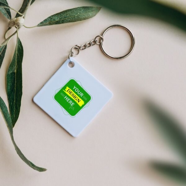 Square shape personalised Key chain